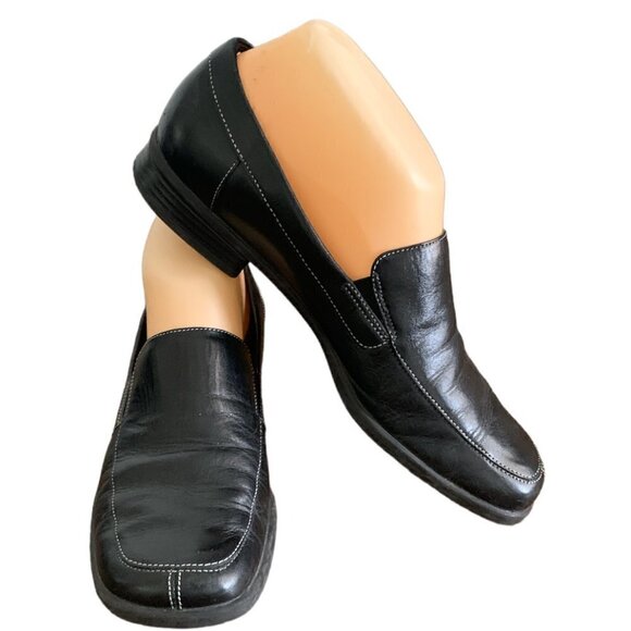 Naturalizer Leather Slip On Loafer Sz 7N Black #111D - Picture 1 of 10